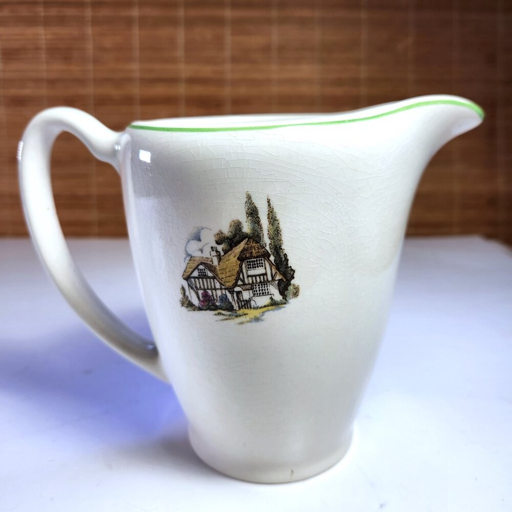 Lord Nelson Ware Pitcher • Elijah Cotton • Cottage Scene • Staffordshire England - Picture 6 of 9
